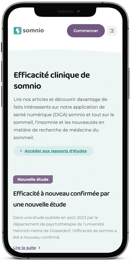efficacite clinique de somnio
